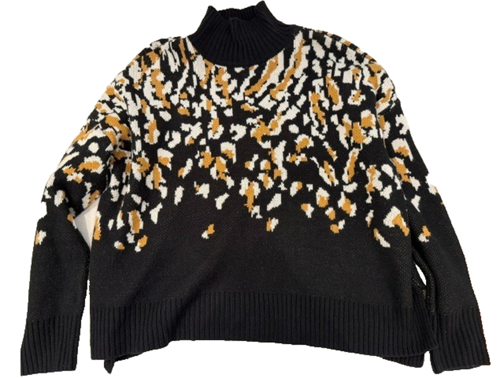 New Directions Brown Mock Turtleneck Sweater Size Medium